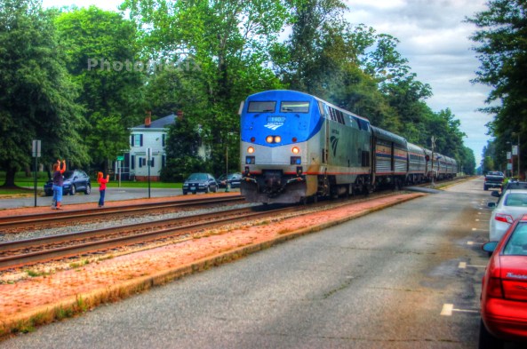 Amtrak P067 engine 190 8-17-2013 painterly